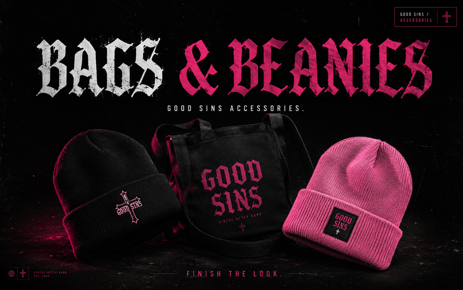 bags and beanie